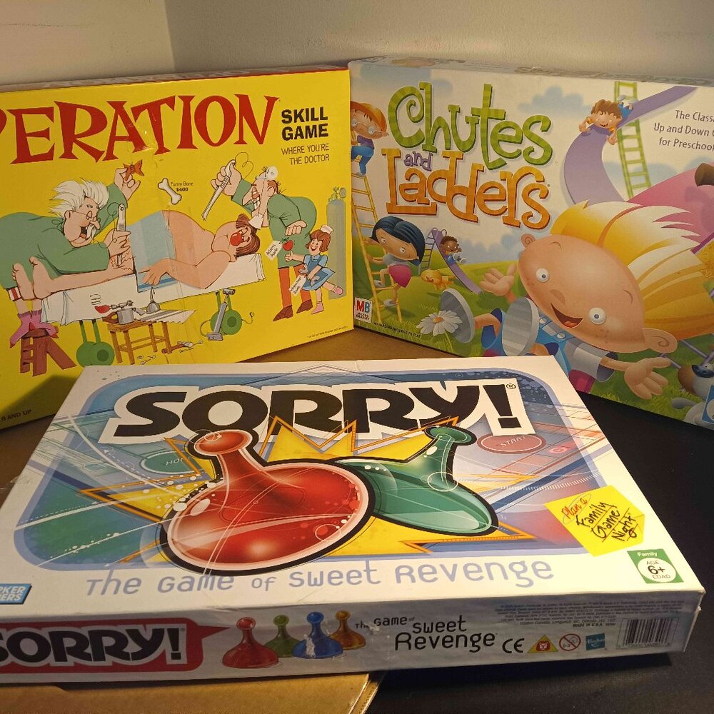 3 Vintage Board Games: